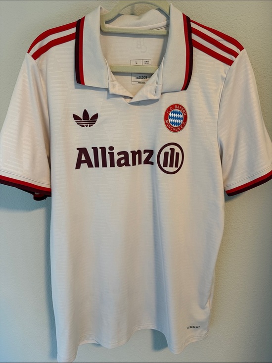 adidas Other - adidas White & Red Bayern Munich Allianz Football Jersey